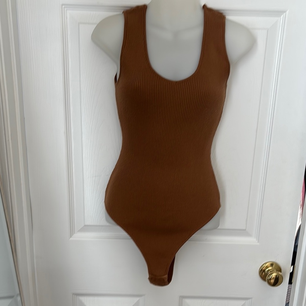 Final Touch Brown Bodysuit One Piece
